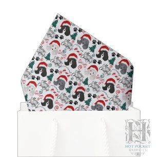 Parti Poodle Christmas Tissue Paper