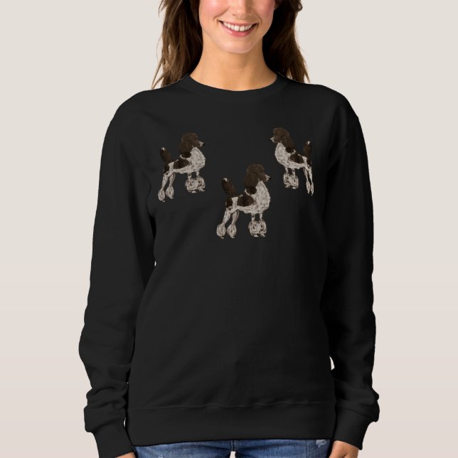 Parti Poodle Trio Sweatshirt (Front)
