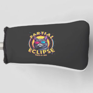 Partial Eclipse 2025 Cat Astronomy KItten Lovers Golf Head Cover