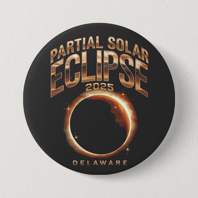 Partial Solar Eclipse 2025 Astronomy Event  7.5 Cm Round Badge (Front)