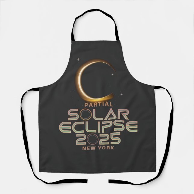 Partial Solar Eclipse 2025 Astronomy Event  Apron (Front)