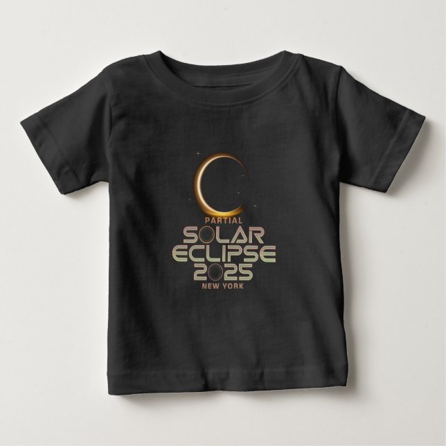 Partial Solar Eclipse 2025 Astronomy Event  Baby T-Shirt (Front)