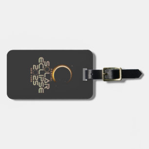 Partial Solar Eclipse 2025 Astronomy Event Luggage Tag