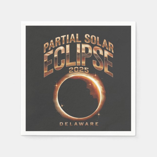 Partial Solar Eclipse 2025 Astronomy Event  Napkin (Front)