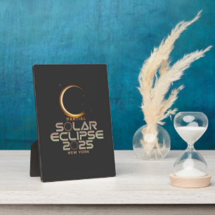 Partial Solar Eclipse 2025 Astronomy Event  Plaque