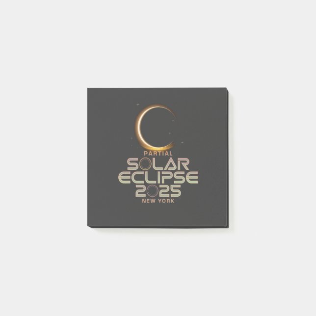Partial Solar Eclipse 2025 Astronomy Event  Post-it Notes (Front)