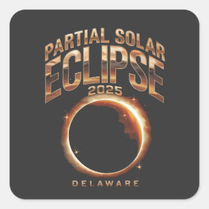 Partial Solar Eclipse 2025 Astronomy Event Square Sticker