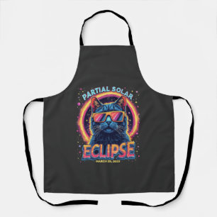 Partial Solar Eclipse 2025 Cat Kitten Apron