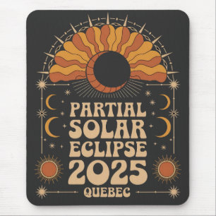 Partial Solar Eclipse 2025 Quebec Canada Mouse Pad