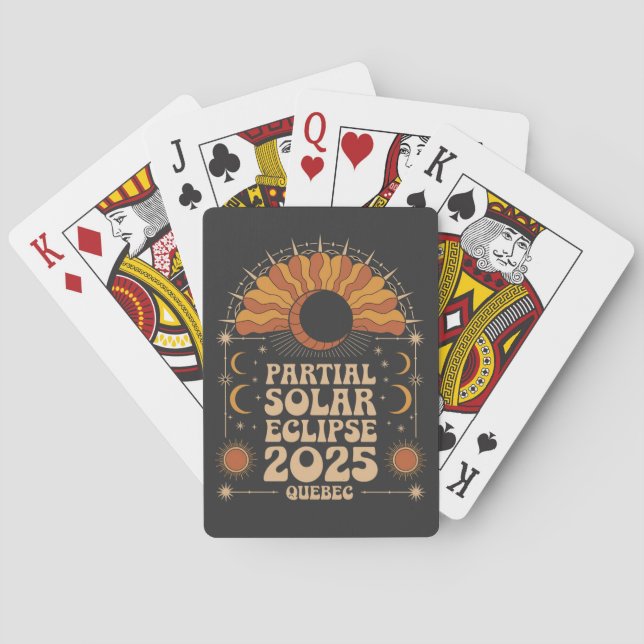 Partial Solar Eclipse 2025 Quebec Canada  Playing Cards (Back)
