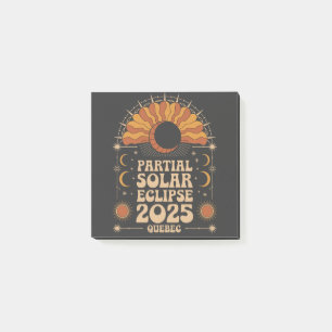 Partial Solar Eclipse 2025 Quebec Canada Post-it Notes