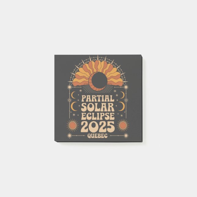Partial Solar Eclipse 2025 Quebec Canada  Post-it Notes (Front)