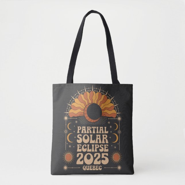 Partial Solar Eclipse 2025 Quebec Canada  Tote Bag (Front)