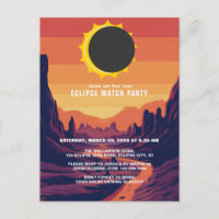 Partial Solar Eclipse 2025 Watch Party Invitation