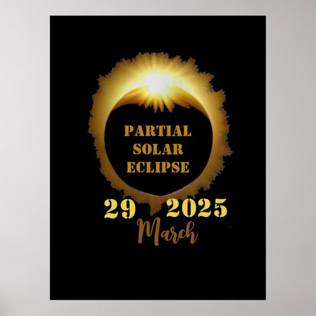Partial Solar Eclipse Event 2025 Viewing Party Poster (Front)