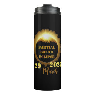Partial Solar Eclipse Event 2025 Viewing Party Thermal Tumbler