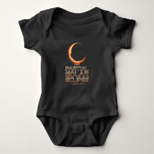 Partial Solar Eclipse New Jersey 2025 Baby Bodysuit