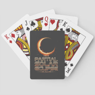 Partial Solar Eclipse New Jersey 2025 Playing Cards