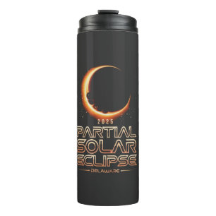 Partial Solar Eclipse New Jersey 2025 Thermal Tumbler