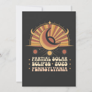 Partial Solar Eclipse Pennsylvania 2025 Holiday Card