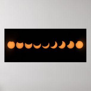 Partial Solar Eclipse Progress Series Poster
