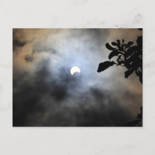 Partial Solar Eclipse Seen Behind a Sheet of Cloud Postcard
