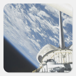 Partial view of Space Shuttle Endeavour Square Sticker
