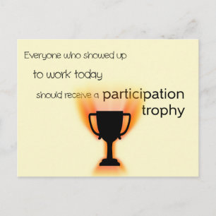 Participation Trophy Postcard