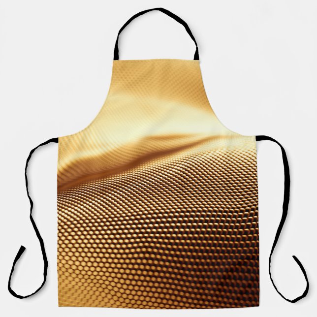 Particle drapery luxury gold background. 3d illust apron (Front)