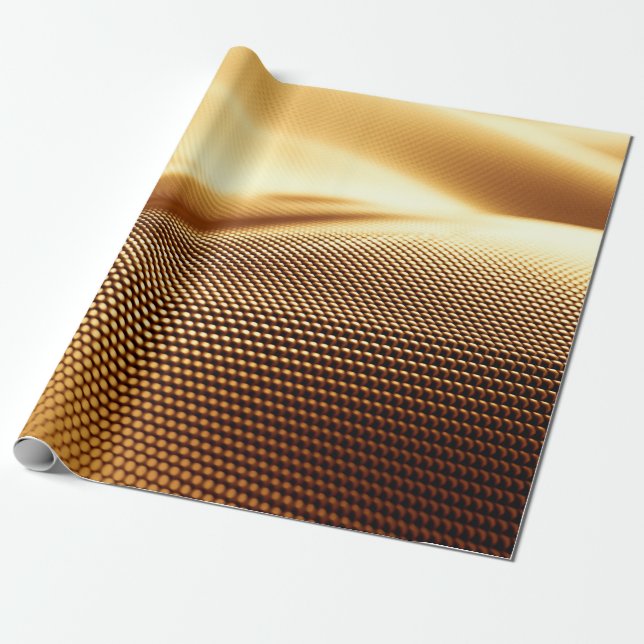 Particle drapery luxury gold background. 3d illust wrapping paper (Unrolled)