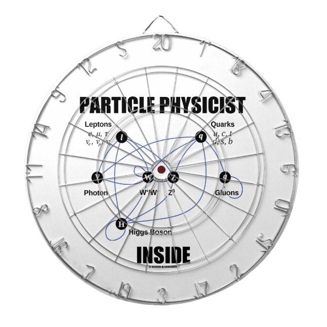 Particle Physicist Inside (Standard Model Higgs) Dartboard (Front)