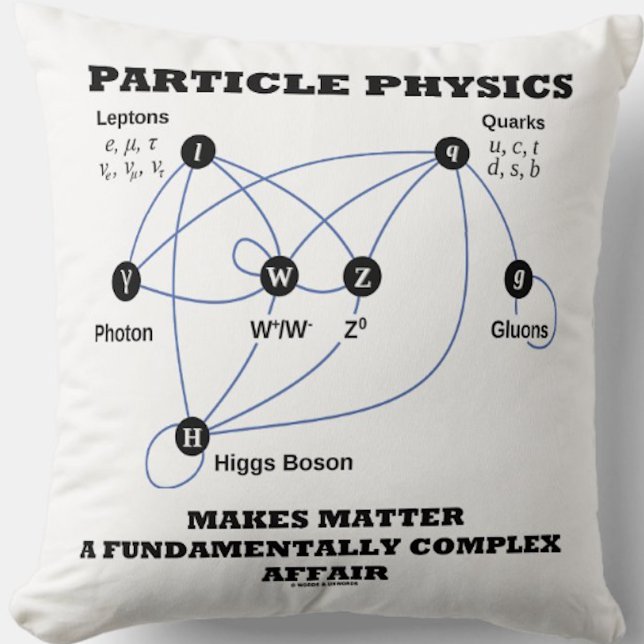 Particle Physics Makes Matter A Fundamentally Cushion (No need to be a particle physicist to enjoy this Standard Model of the Higgs Field throw pillow!)