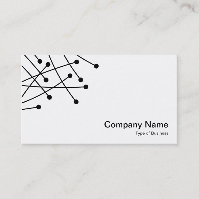 Particle Tracks - Black on White Business Card (Front)