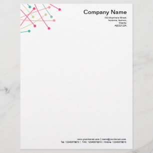 Particle Tracks - Colours Personalized Letterhead