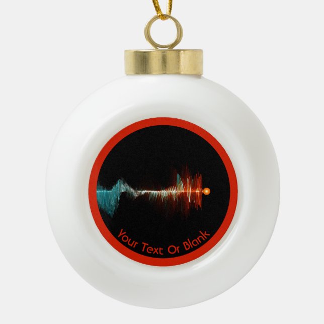 Particle-Wave Duality Ceramic Ball Christmas Ornament (Front)