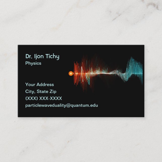 Particle-Wave Duality Physicist Business Card (Front)