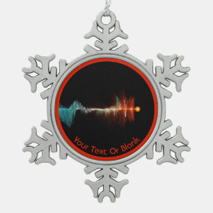 Particle-Wave Duality Snowflake Pewter Christmas Ornament