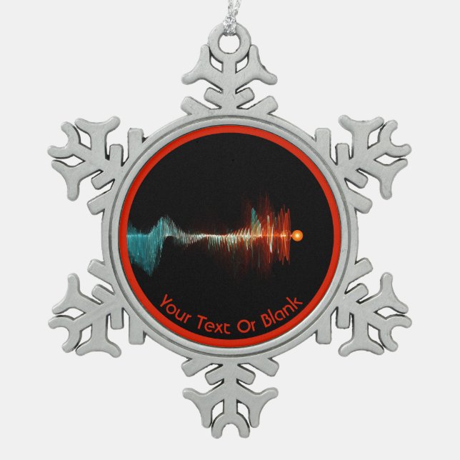 Particle-Wave Duality Snowflake Pewter Christmas Ornament (Front)