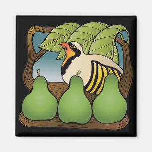 Partidge in a pear tree magnet