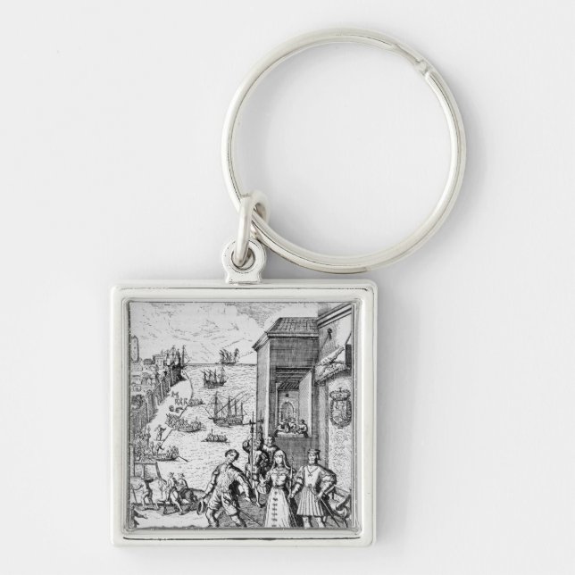 Parting of Columbus with Ferdinand and Key Ring (Front)