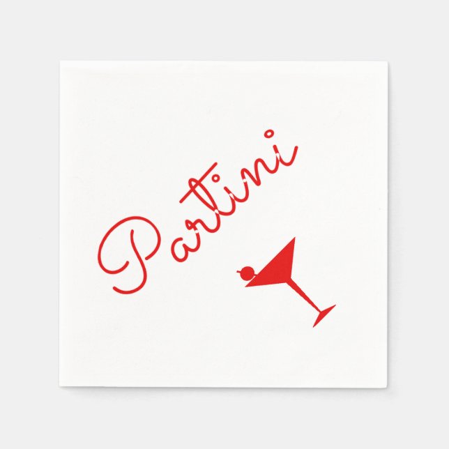 Partini Martini Cocktails Napkin (Front)