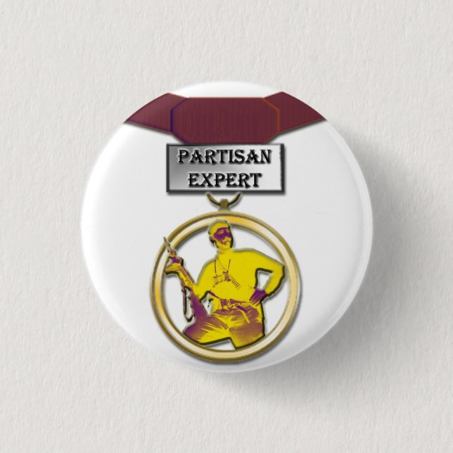 Partisan Expert medal button (Front)
