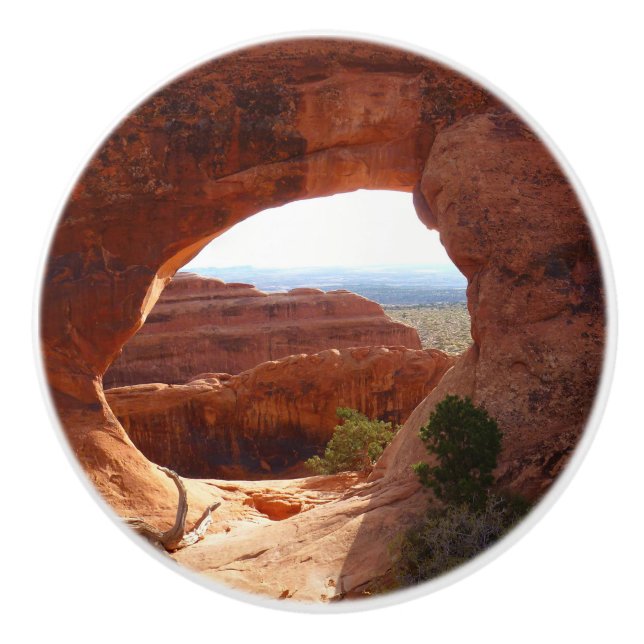 Partition Arch at Arches National Park Ceramic Knob (Front)