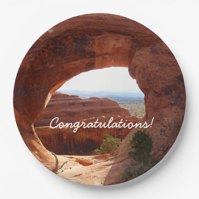 Partition Arch at Arches National Park Paper Plate (Front)