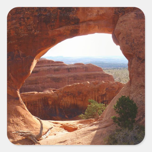 Partition Arch at Arches National Park Square Sticker (Front)