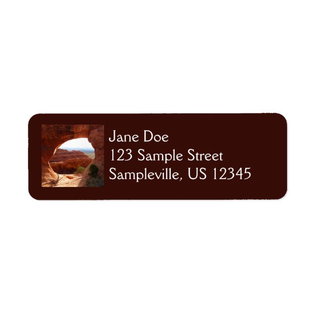 Partition Arch I at Arches National Park Return Address Label (Front)