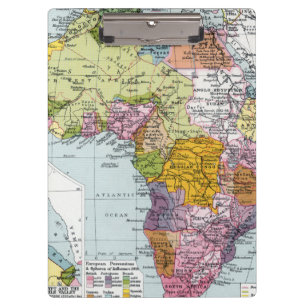 PARTITIONED AFRICA, 1914 CLIPBOARD