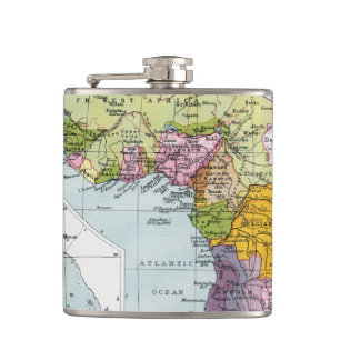 PARTITIONED AFRICA, 1914 HIP FLASK