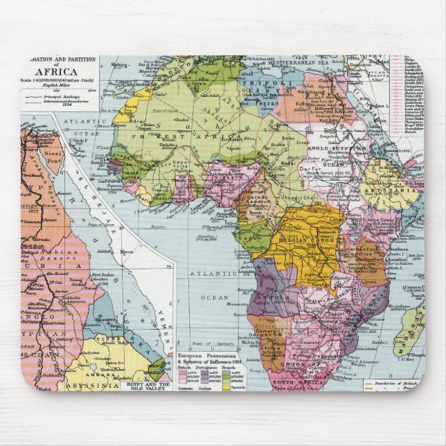 PARTITIONED AFRICA, 1914 MOUSE PAD (Front)