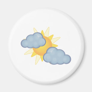 partly cloudy magnet